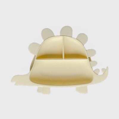 China Modern baby learning lemon yellow dish stegosaurus for sale