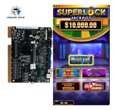 China Super Link 5 In 1 Slot Machine Board Acrylic Game Room Arcade 220V for sale