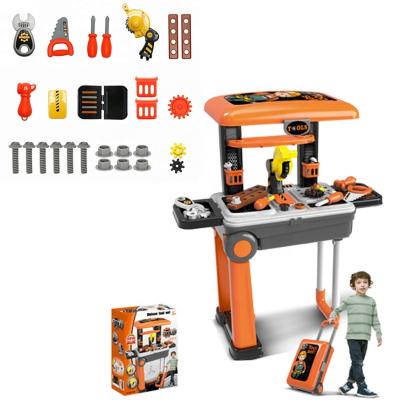 China Plastic Popular Pretend Play Set Rich Accessories Boys Box Suitcase Tool Toy Set For Kids for sale