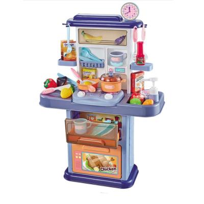 China Kitchen Set Toy Preschool Toy Purple Plastic Pretend Play Toy Cooking Set Kitchen Toy for Kid Education for sale