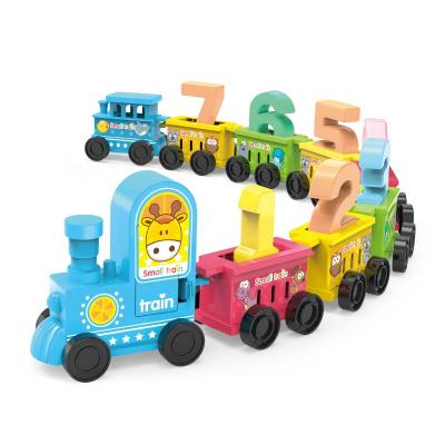 China Amazon Eco-friendly Material Plastic Education Learning Bricks Digital Train Building Toy For Kids Gift for sale