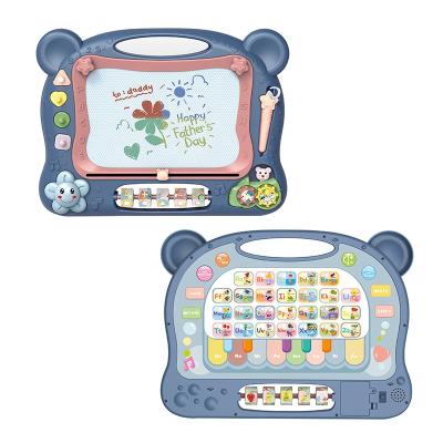 China Plastic Factory New Tablet De Juguete 2 In 1 Teaching Machine Drawing Board Toys For Children for sale