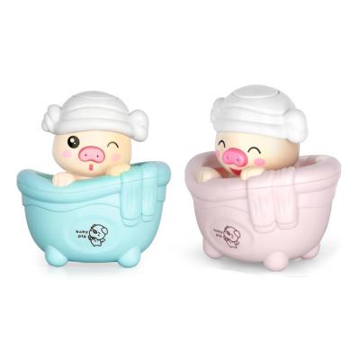 China Eco Friendly Summer Plastic Bath Toy Eco Friendly Summer Plastic Shower Water Spray Baby Pig Baby Bath Toys Set For Children for sale