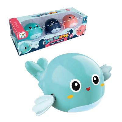 China Bath Toy Eco Friendly Plastic Wind-Up Float Animal Dolphin Baby Bath Toys Set For Children for sale