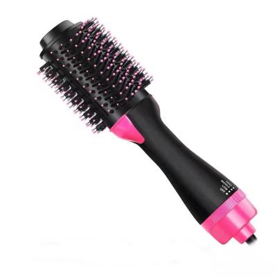 China Multifunctional Hotel Amazon Hot Air Comb Three-in-One Negative Ion Hair Dryer Comb Straight Hair Curler Styling Comb for sale