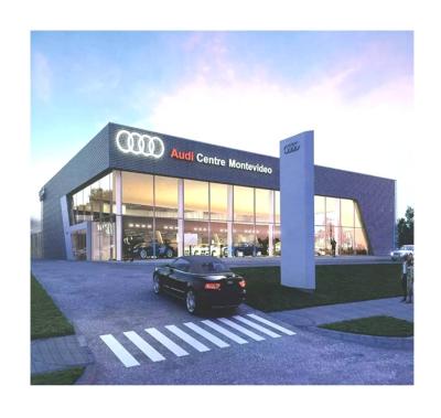 China Steel Structure Glass Curtain Wall 4S Automobile Exhibition Hall for sale