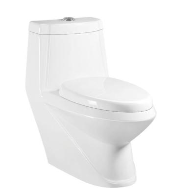 China Fashionable Bathroom Sanitary Flush Ceramic Double Flushing Double-Flow Ware One-Piece Toilet for sale