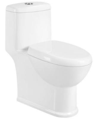 China Sale Sanitary Ceramic Toilet Siphon Double-Flow Bathroom Commode Bowl One Piece Toilet for sale