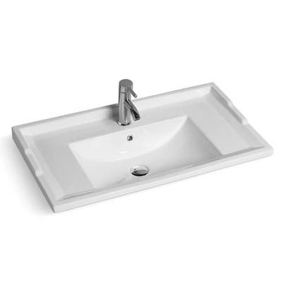 China Good Price Modern Bathroom Vanity Cabinet Ceramic Wash Hand Basin Sink for sale