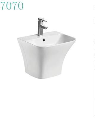 China Modern Bathroom Wash Basins Modern Hand Wash Sink Ceramic Wall-hung Basin With Low Price for sale