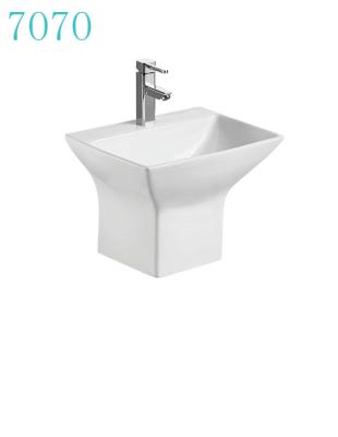 China Lower Price Modern Bathroom Ceramic Basin Wall Hung Wash Hand Basins Sink for sale