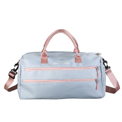 China Fashion Bulk Wholesale Women Nylon Gym Bag With Shoes Compartment Weekend Luggage Travel Duffel Bag for sale