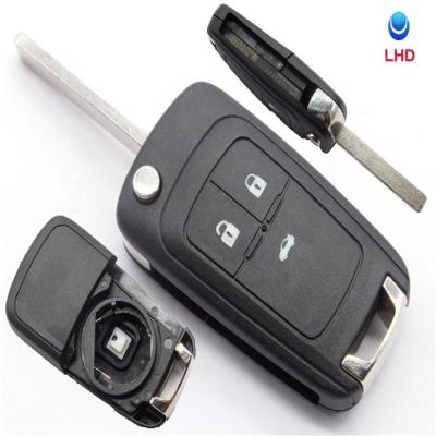 China Replace Car Main Case Flip Folding 3 Button Flip Remote Key Shell Case Cover Gusset For Chevrolet Cruze for sale