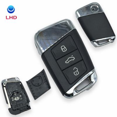 China Replace Car Key Case 3 Buttons New Magotan B5 Skoda A7 Smart Variable Auto Blade Shell Case Insert Key For Passat B8 for sale