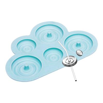 China New Viable Silicone Ice Tray Floating Ripple Ice Mold For Bar for sale