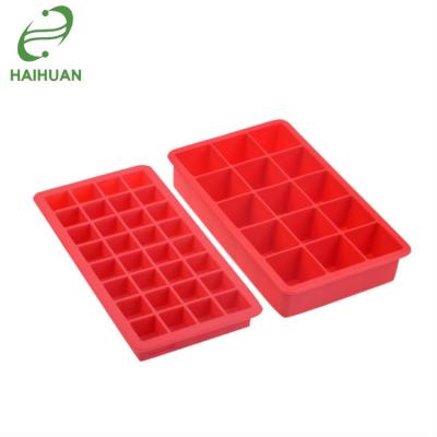 China Viable Wholesale Silicone 32-Cavity Mini Square Ice Cube Tray Mold for sale