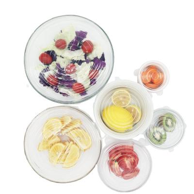 China 6 Piece Silicone Stretch Lids Food Stretch Covers For All Containers for sale