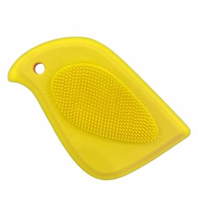 China Viable Hot Amazon Silicone Sponge Bird Shape Kitchen Spatula Dish Wash Scrubber Sweep Brand New for sale