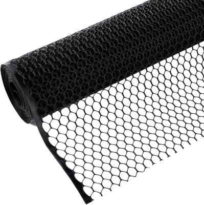 China Easily Assembled 36in x 25ft Color Black HDPE Hexagonal Mesh Poultry Netting For Chicken for sale