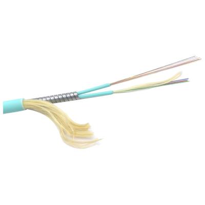 China G657A2 7.0MM 24C G652D Flexible Armored PVC Stainless Steel FTTH Fiber Optic Cable for sale