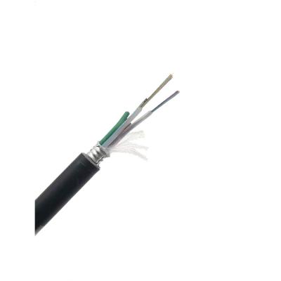 China SM Rodent Proof 24C G652D Outdoor Rodent Armored PE ADSS Core Steel Plate Tube 2-144 Fiber Optic Cable for sale