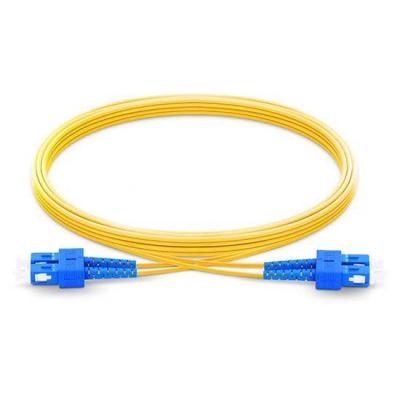 China FTTH 0.9/2.0/3.0mm SC UPC to SC UPC Duplex 2.0mm PVC (OFNR) 9/125 Armored Anti Bending Single Mode Fiber Patch Cord for sale