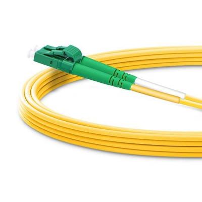 China FTTH LC APC to LC APC Duplex 2.0mm PVC Single Mode 9 125 Armored Fiber Patch (OFNR) Tie Down FTTH Patch Cord for sale