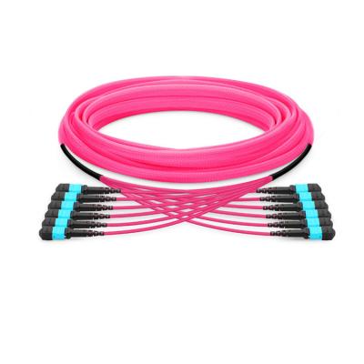 China FTTH Mpo-LC Jumper Cable Mtp Patch Cord Singlemode MTP Female to Female 12 50 125 Fiber OM4 (OM3) Multimode for sale