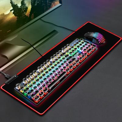 China Desktop Gaming Large RGB Mousepad Custom Wholesale Mousepad XXL RGB Light Gaming Mouse Pad and Playmats LED Keyboard for sale