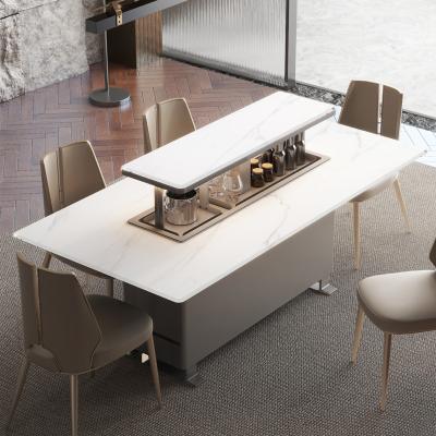 China Eettafel Moderne multifunctie Lift Up Marmer Smart Home Meubels voor 4-10 personen Te koop