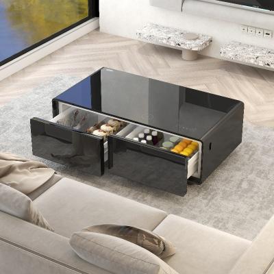 China Home Furniture 2024 Multi-function Smart Coffee Table with Frozen Drawer Refrigerator Fridge Table for sale