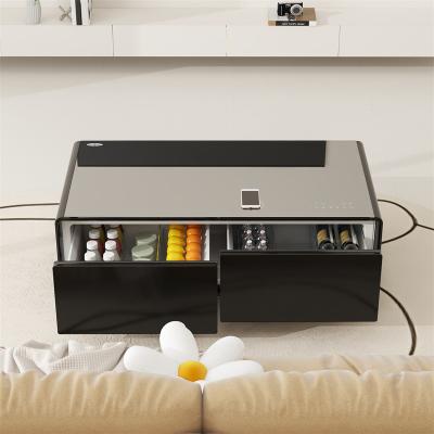 China Smart Coffee Table Fridge Modern Living Room Furniture with Refrigerated Wine Cabinet for sale