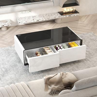 China Smart Coffee Table mit Mini-Kühlschrank, drahtlosem Laden und Musik-Player zu verkaufen