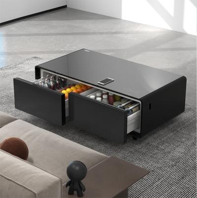 China Armário de vinhos Smart Coffee Table Impressão de tela de seda e carregamento sem fio incluídos à venda