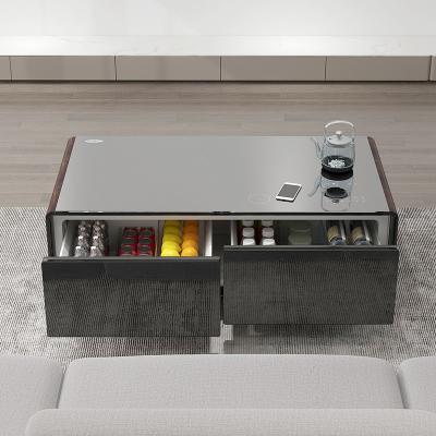 Cina Garage Smart Coffee Table Frigger con 2 cassetti e funzionalità di ricarica wireless in vendita