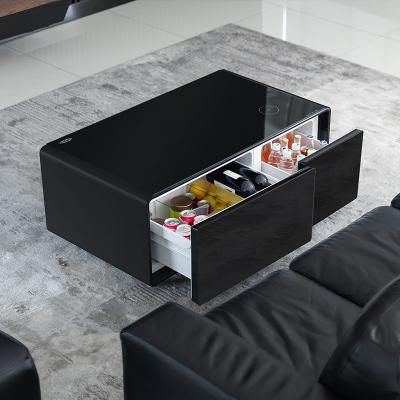 China Tabla lateral con pantalla táctil inteligente Compacto refrigerador Mesa de comedor para muebles de lujo en venta