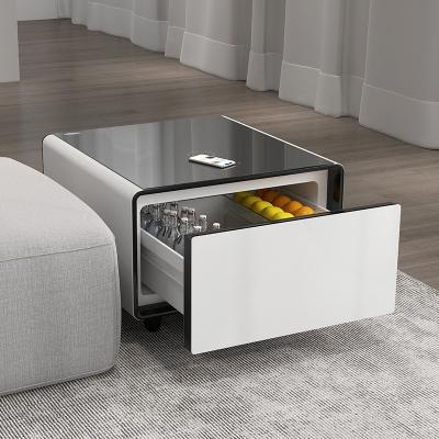 China Multifunctional Home Furniture Wireless Charging Refrigerator Drawer Mini Side Table for sale