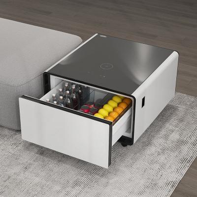 Cina 2024 Modern Aluminum Smart Coffee Table con ricarica wireless e vetro temperato in vendita