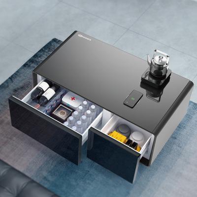 China 110-240V Spannung Smart Coffee Table Kühlschrank mit 90L Kühlschrank und drahtlosem Laden zu verkaufen