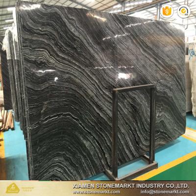 China Building StoneMarkt Antique Zebra Black Wooden Marble Slabs for sale