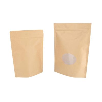 China Wholesale Customized 100% BIODEGRADABLE Kraft Paper Compostable Biodegradable Bag For Dry Food for sale