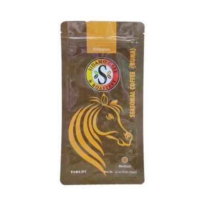 China Cornstarch Moisture Proof Biodegradable Roasted Coffee Bean Packaging Matte Printing Sustainable Stand Up Pouch for sale