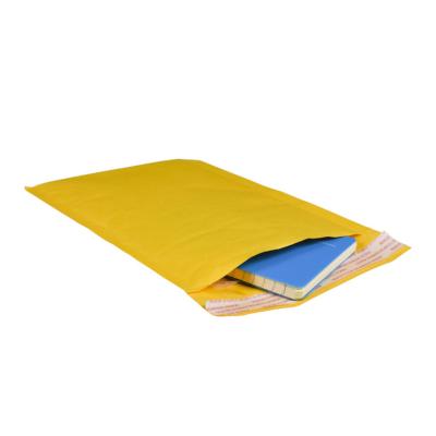 China Custom Size BIODEGRADABLE Design Printed Self Adhesive Yellow Biodegradable Bubble Mailers Eco Compostable Mailing Bags for sale