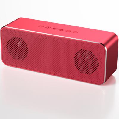 China AUX portable mini speaker wireless speaker. BT TF USB mini with metal case FM radio speaker charging station for sale