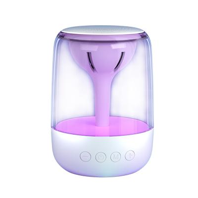 China Transparent Colorful Mini Wireless Stable Connection HD TWS Sound Bass Mini Bigger LED Bluetooth Speakers for sale