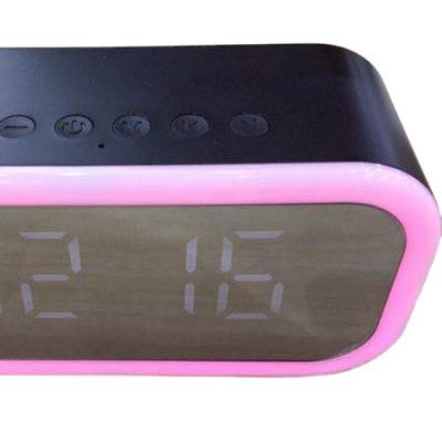 China Mini System 2000mah battery mini clock radio bluetooth speakers with aux, TF and microphone buillt in LED lighting for sale