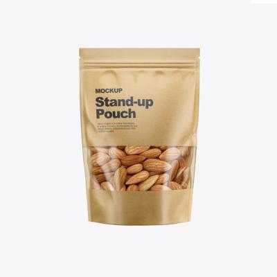 China Customizable Moisture Proof Snack Nuts Packaging Biodegradable Bag Zipper Lock Food Bag Holder Up Pouch With Zipper for sale