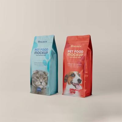 China Customized 15Kg Moisture Proof Stand Up Ziplock PET Packaging Pouch Plastic Bags For Dog Cat Food for sale