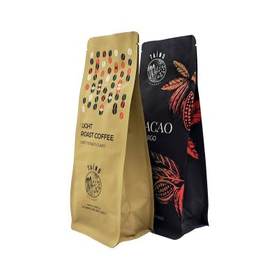 China Customizable Moisture Proof Customizable Side Sealed Bag 250g 500g Coffee Beans Logo Aluminum Foil Plastic Packaging Bag 8 Zip Top Lock Stand Up Pouch Bag for sale