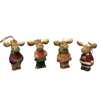 China China Wholesale And Retail Manufacturers For Sale Abstract Wooden Christmas Deer Statues for sale